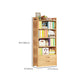 Contemporary Bookshelf Standard Wooden Closed Back Bookcase with Shelves Clearhalo 'Bookcases' 'furn' 'furn_bookcases' 'Furniture' 'Office Furniture' 7817131