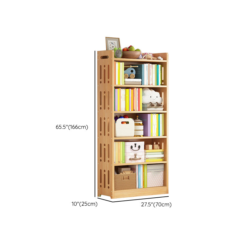 Contemporary Bookshelf Standard Wooden Closed Back Bookcase with Shelves Clearhalo 'Bookcases' 'furn' 'furn_bookcases' 'Furniture' 'Office Furniture' 7817132