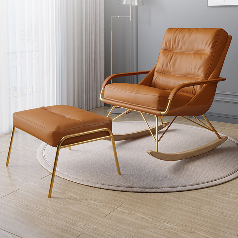 Sedia a dondolo divano asilo nido interno sedia a dondolo in stile glam con pouf