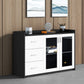 Modern White Engineered Wood Filing Cabinet for Home and Office