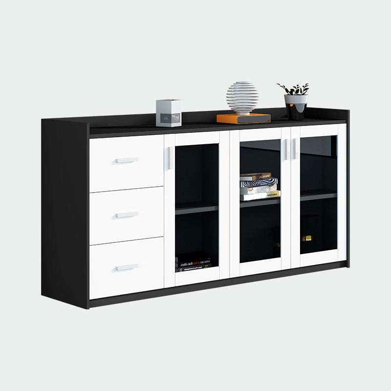 Modern White Engineered Wood Filing Cabinet for Home and Office