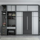 Gray Contemporary Wardrobe Armoire with Drawer Wooden Wardrobe Cabinet Clearhalo 'Armoires & Wardrobes' 'armoires_wardrobes' 'Bedroom Furniture' 'furn' 'furn_armoires_wardrobes' 'Furniture' 7817423