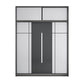 Gray Contemporary Wardrobe Armoire with Drawer Wooden Wardrobe Cabinet Armoire with Top Cabinet Clearhalo 'Armoires & Wardrobes' 'armoires_wardrobes' 'Bedroom Furniture' 'furn' 'furn_armoires_wardrobes' 'Furniture' 7817425