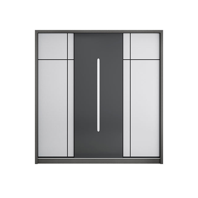 Gray Contemporary Wardrobe Armoire with Drawer Wooden Wardrobe Cabinet Armoire Clearhalo 'Armoires & Wardrobes' 'armoires_wardrobes' 'Bedroom Furniture' 'furn' 'furn_armoires_wardrobes' 'Furniture' 7817429