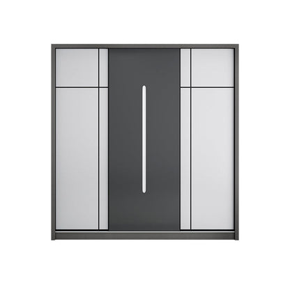 Gray Contemporary Wardrobe Armoire with Drawer Wooden Wardrobe Cabinet Armoire Clearhalo 'Armoires & Wardrobes' 'armoires_wardrobes' 'Bedroom Furniture' 'furn' 'furn_armoires_wardrobes' 'Furniture' 7817429
