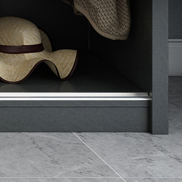 Gray Contemporary Wardrobe Armoire with Drawer Wooden Wardrobe Cabinet Clearhalo 'Armoires & Wardrobes' 'armoires_wardrobes' 'Bedroom Furniture' 'furn' 'furn_armoires_wardrobes' 'Furniture' 7817430