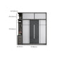 Gray Contemporary Wardrobe Armoire with Drawer Wooden Wardrobe Cabinet Clearhalo 'Armoires & Wardrobes' 'armoires_wardrobes' 'Bedroom Furniture' 'furn' 'furn_armoires_wardrobes' 'Furniture' 7817441