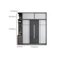 Gray Contemporary Wardrobe Armoire with Drawer Wooden Wardrobe Cabinet Clearhalo 'Armoires & Wardrobes' 'armoires_wardrobes' 'Bedroom Furniture' 'furn' 'furn_armoires_wardrobes' 'Furniture' 7817442