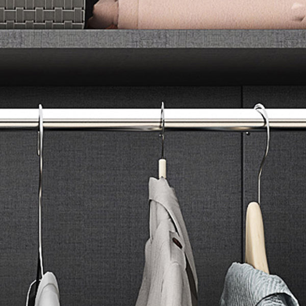 Armoire de garde-robe gris blanc placard de garde-robe moderne avec étagères