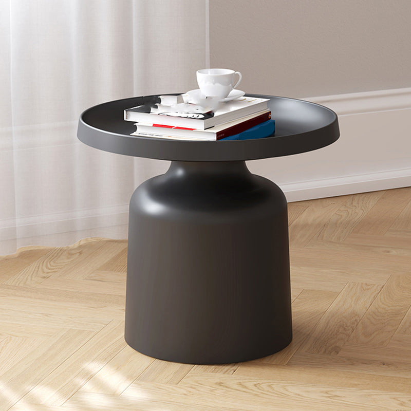 Tray Top Accent Side Table Metal Pedestal Side End Snack Table Clearhalo 'Coffee & Accent Tables' 'End & Side Tables' 'end_side_tables' 'furn' 'furn_end_side_tables' 'Furniture' 'Living Room Furniture' 7818257