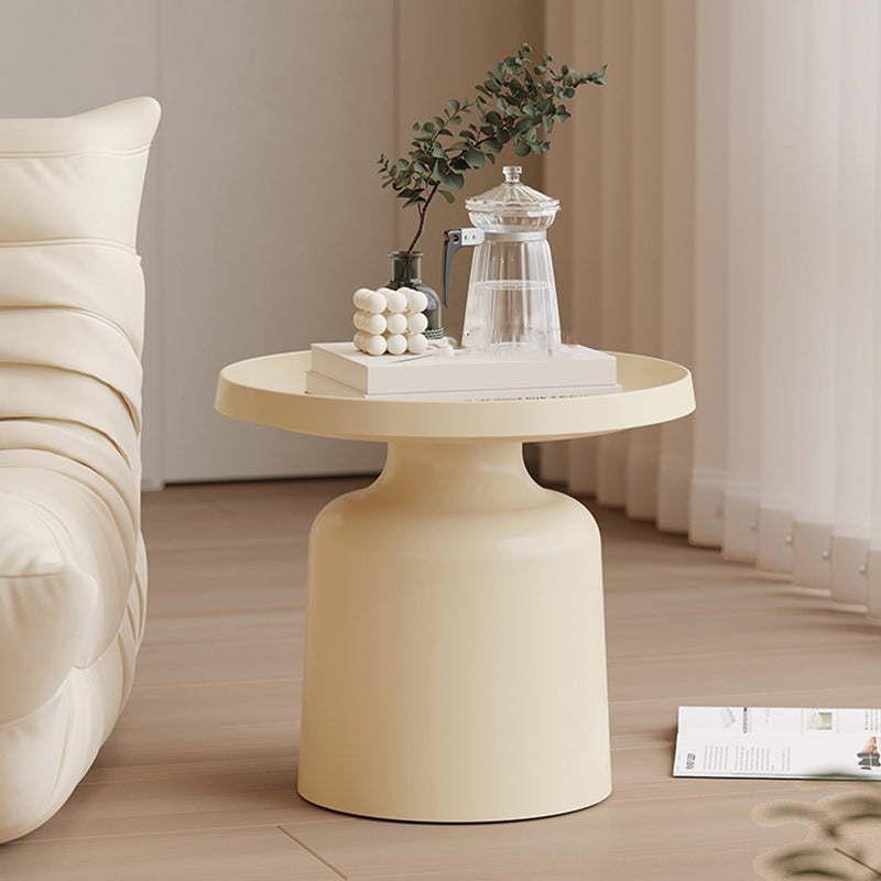 Tray Top Accent Side Table Metal Pedestal Side End Snack Table Clearhalo 'Coffee & Accent Tables' 'End & Side Tables' 'end_side_tables' 'furn' 'furn_end_side_tables' 'Furniture' 'Living Room Furniture' 7818259