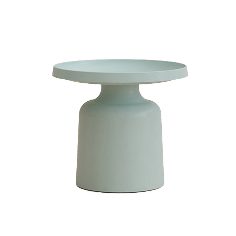 Tray Top Accent Side Table Metal Pedestal Side End Snack Table Green 1 Clearhalo 'Coffee & Accent Tables' 'End & Side Tables' 'end_side_tables' 'furn' 'furn_end_side_tables' 'Furniture' 'Living Room Furniture' 7818267