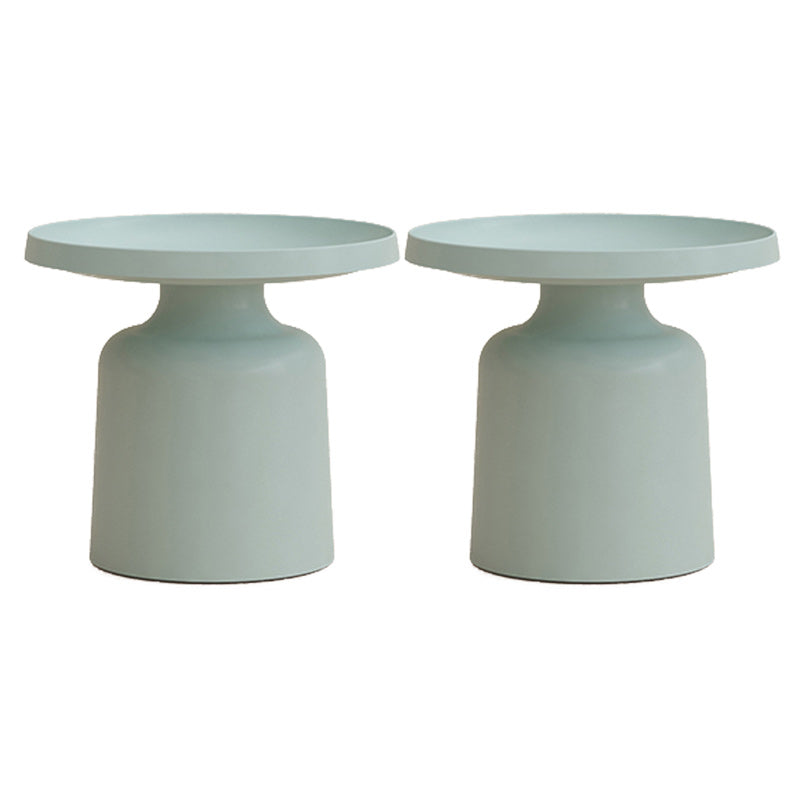 Tray Top Accent Side Table Metal Pedestal Side End Snack Table Green 2 Clearhalo 'Coffee & Accent Tables' 'End & Side Tables' 'end_side_tables' 'furn' 'furn_end_side_tables' 'Furniture' 'Living Room Furniture' 7818268