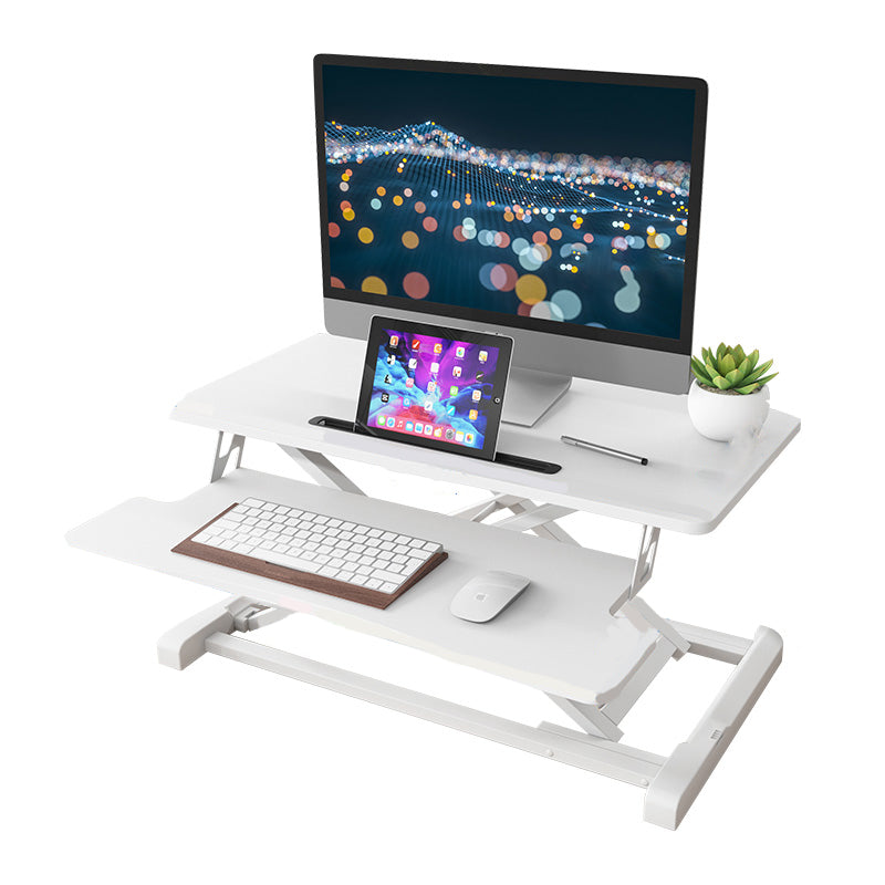 Folding Rectangular Shaped Office Laptop Table Wood in Black/White/Grey 31"L x 16"W x 20"H White Clearhalo 'furn' 'furn_office_desk' 'Furniture' 'Office Desks' 'Office Furniture' 'office_desk' 7818408