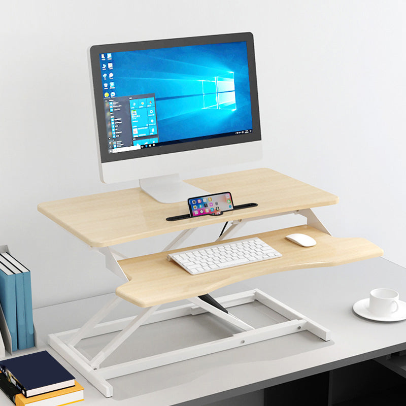 Folding Rectangular Shaped Office Laptop Table Wood in Black/White/Grey 31"L x 16"W x 20"H Wood Clearhalo 'furn' 'furn_office_desk' 'Furniture' 'Office Desks' 'Office Furniture' 'office_desk' 7818411