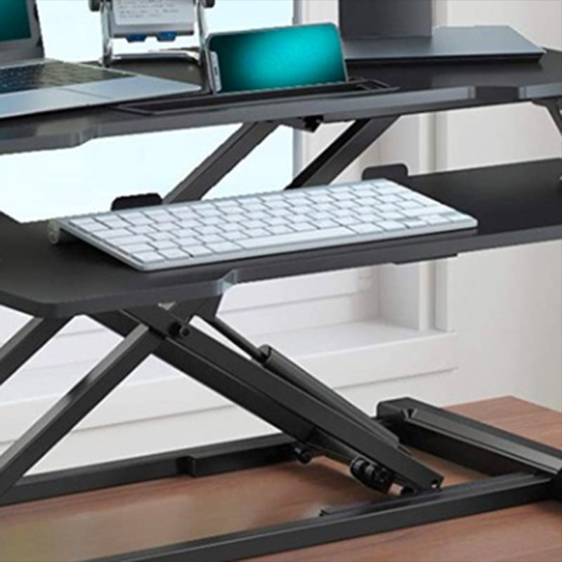 Folding Rectangular Shaped Office Laptop Table Wood in Black/White/Grey Clearhalo 'furn' 'furn_office_desk' 'Furniture' 'Office Desks' 'Office Furniture' 'office_desk' 7818417