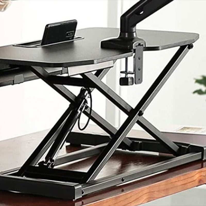Folding Rectangular Shaped Office Laptop Table Wood in Black/White/Grey Clearhalo 'furn' 'furn_office_desk' 'Furniture' 'Office Desks' 'Office Furniture' 'office_desk' 7818420