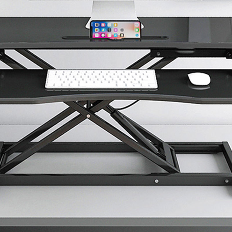 Folding Rectangular Shaped Office Laptop Table Wood in Black/White/Grey Clearhalo 'furn' 'furn_office_desk' 'Furniture' 'Office Desks' 'Office Furniture' 'office_desk' 7818424