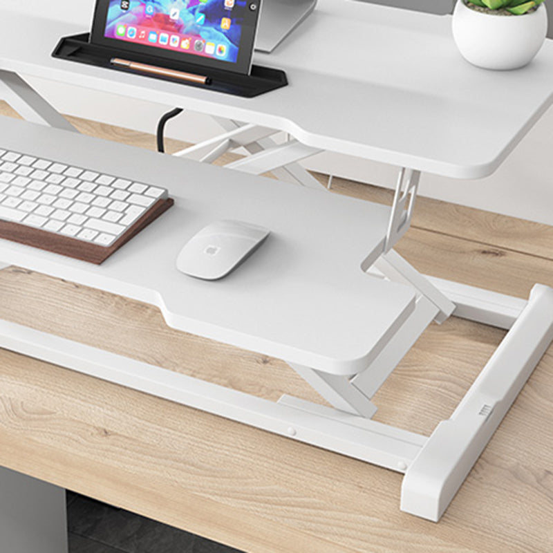 Folding Rectangular Shaped Office Laptop Table Wood in Black/White/Grey Clearhalo 'furn' 'furn_office_desk' 'Furniture' 'Office Desks' 'Office Furniture' 'office_desk' 7818426