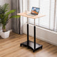 Rectangular Shaped Wood Office Writing Table Metal Legs with Wheels