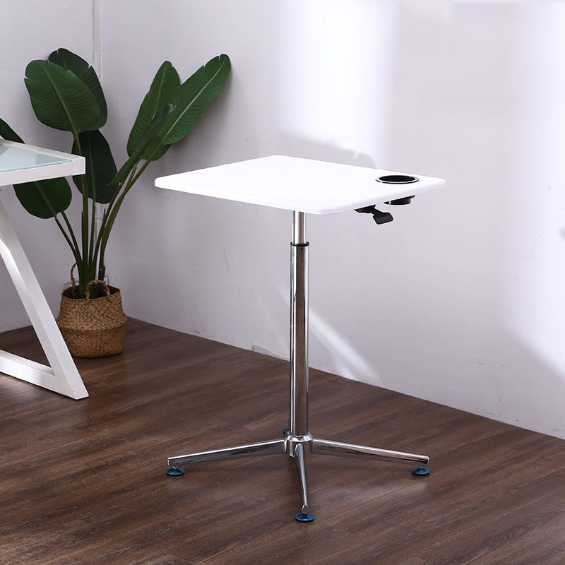 Rectangular Shaped Wood Office Writing Table Metal Legs with Wheels