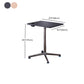 Rectangular Shaped Wood Office Writing Table Metal Legs with Wheels