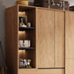 Natürliche Finish -Garderobe Armoire Schiebedarderobe Kabinett mit Schublade