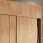 Natürliche Finish -Garderobe Armoire Schiebedarderobe Kabinett mit Schublade