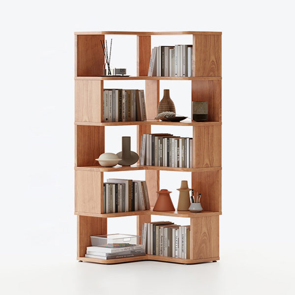 Libreria scandinavana aperta con scaffali per l'home office