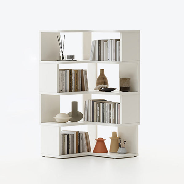 Libreria scandinavana aperta con scaffali per l'home office