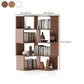 Libreria scandinavana aperta con scaffali per l'home office