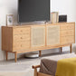 Scandinavian TV Stand Console with Wooden Shelf for Living Room Clearhalo 'furn' 'furn_tv_stands_entertainment_centers' 'Furniture' 'Living Room Furniture' 'TV Stands & Entertainment Centers' 'TV Stands & Media Storage Furniture' 'tv_stands_entertainment_centers' 7818834