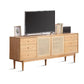 Scandinavian TV Stand Console with Wooden Shelf for Living Room 63"L x 14"W x 26"H Clearhalo 'furn' 'furn_tv_stands_entertainment_centers' 'Furniture' 'Living Room Furniture' 'TV Stands & Entertainment Centers' 'TV Stands & Media Storage Furniture' 'tv_stands_entertainment_centers' 7818836