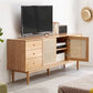 Scandinavian TV Stand Console with Wooden Shelf for Living Room Clearhalo 'furn' 'furn_tv_stands_entertainment_centers' 'Furniture' 'Living Room Furniture' 'TV Stands & Entertainment Centers' 'TV Stands & Media Storage Furniture' 'tv_stands_entertainment_centers' 7818838