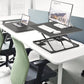 Rectangular Shaped Office Standing Desk Converter Wood in White/Black Clearhalo 'furn' 'furn_office_desk' 'Furniture' 'Office Desks' 'Office Furniture' 'office_desk' 7818857