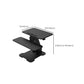 Adjustable Rectangular Shaped Standing Desk Steel in Black for Office