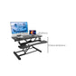 Adjustable Rectangular Shaped Standing Desk Steel in Black for Office