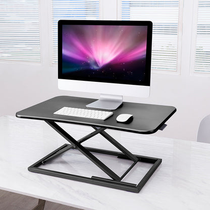Folding Office Standing Desk Converter Rectangular Shaped in Black/White/Grey