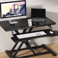 Rectangular Shaped Standing Desk Folding Wood Black/White for Office