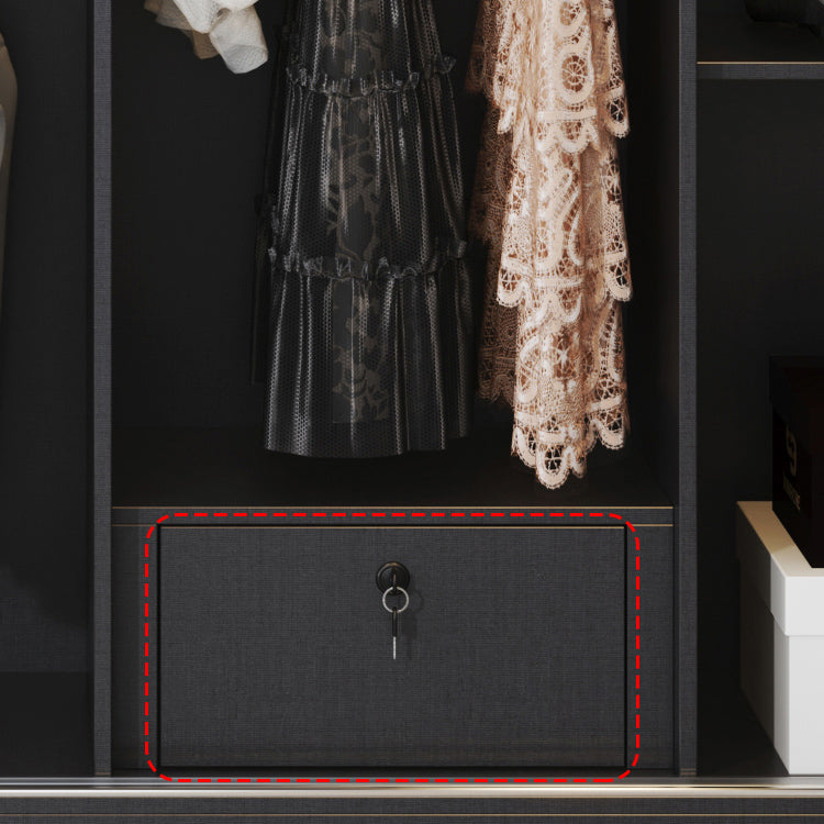 Gabinetto del guardaroba grigio con cassetto moderno armadio armadio per casa