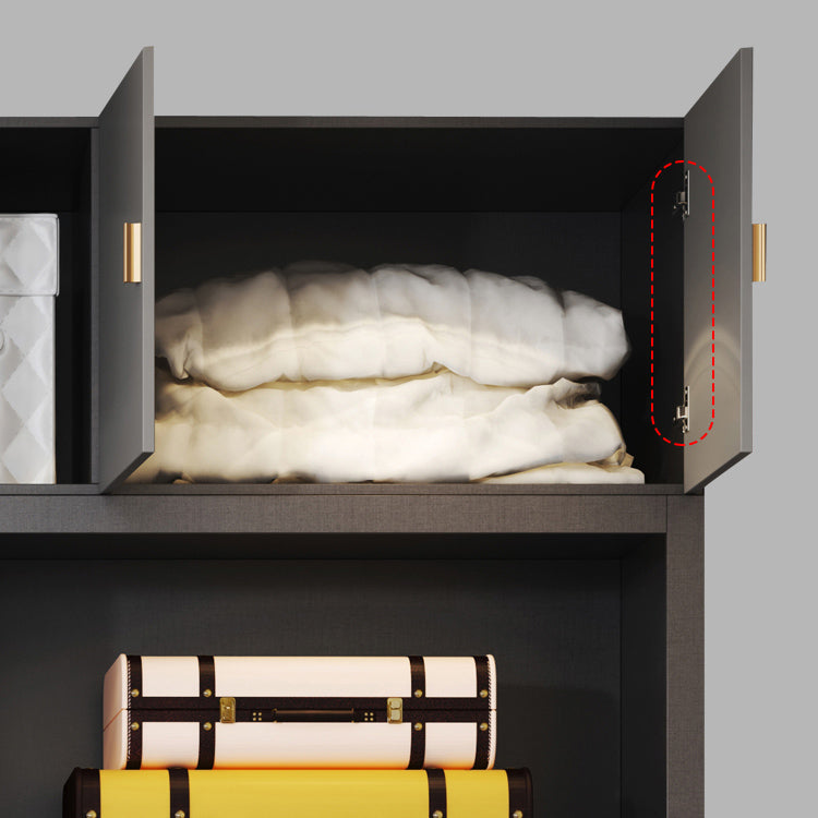 Gabinetto del guardaroba grigio con cassetto moderno armadio armadio per casa