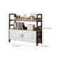 Modern Open Back Shelf Bookcase with Cabinets for Home Office Clearhalo 'Bookcases' 'furn' 'furn_bookcases' 'Furniture' 'Office Furniture' 7819314