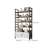 Modern Open Back Shelf Bookcase with Cabinets for Home Office Clearhalo 'Bookcases' 'furn' 'furn_bookcases' 'Furniture' 'Office Furniture' 7819326