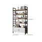 Modern Open Back Shelf Bookcase with Cabinets for Home Office Clearhalo 'Bookcases' 'furn' 'furn_bookcases' 'Furniture' 'Office Furniture' 7819328