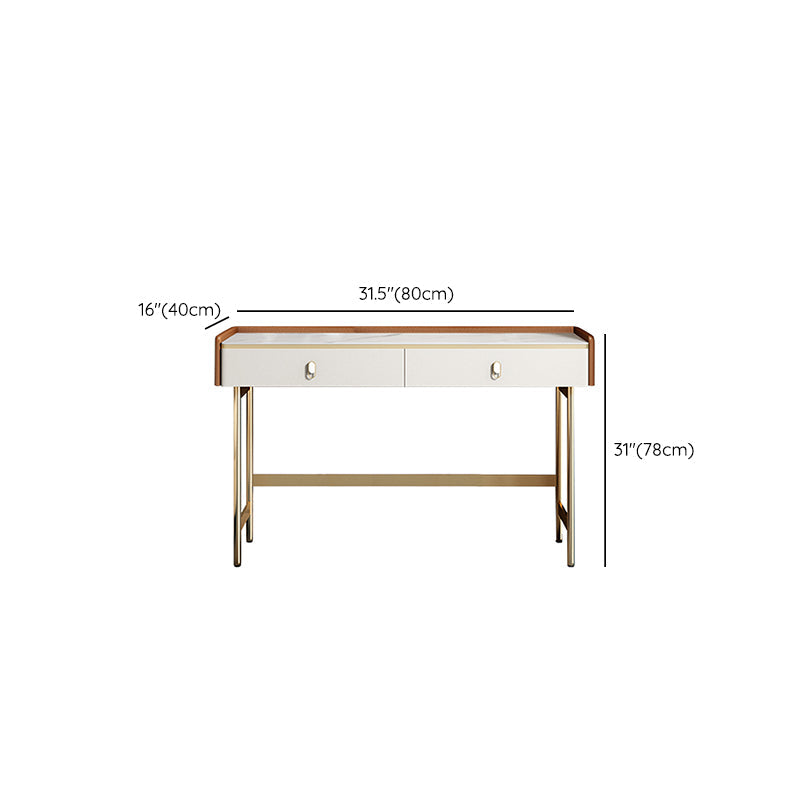 Coiffeuse de vanité miroir en bois à chambre blanche contemporaine