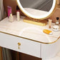 Metalic Glam Bedroom Iluminado Mirror de 4 cajones Cajero tocador de tocador
