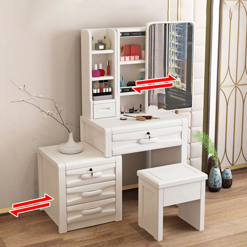 Mirador de dormitorio de tradiciones de madera maciza con tocador de cajones