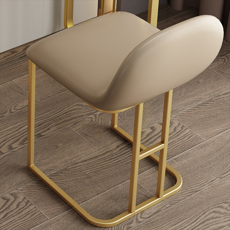 Mirror iluminado metálico glamoroso con tocador de maquillaje de dormitorio de cajón