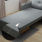 Canapé-lit en faux cuir pliable avec rangement 35,43 "gris haut