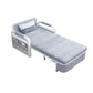 Foldable Linen Sleeper Sofa with Storage 30.7" Wide Gray Contemporary Storage Included Clearhalo 'furn' 'furn_futons' 'Furniture' 'Futons & Daybeds' 'Futons' 'Living Room Furniture' 7821778
